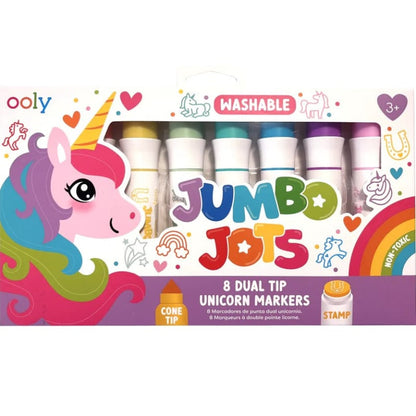 Ooly Markers, Pens, Brushes & Crayons Jumbo Jots Dual Tip Stamp Markers - Unicorn