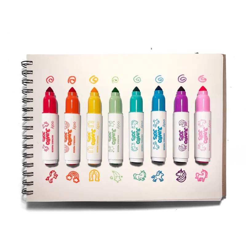 Ooly Markers, Pens, Brushes & Crayons Jumbo Jots Dual Tip Stamp Markers - Unicorn
