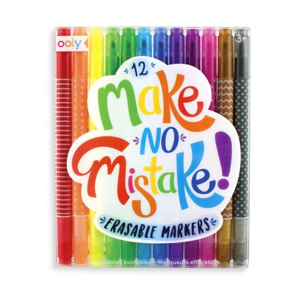 Ooly Markers, Pens, Brushes & Crayons Make No Mistake Erasable Markers  (Set of 12)