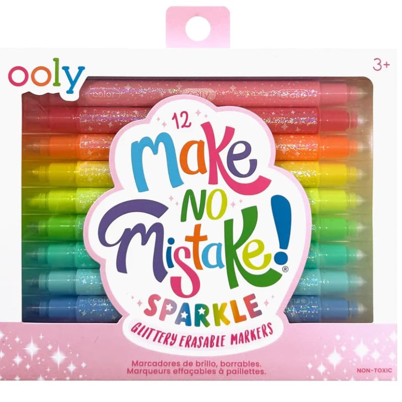 Ooly Markers, Pens, Brushes & Crayons Make No Mistake! Sparkle  Glittery Erasable Markers