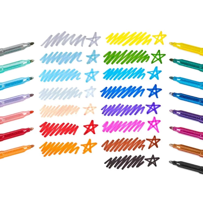 Ooly Markers, Pens, Brushes & Crayons Rainbow Sparkle Glitter Markers (Set of 15)