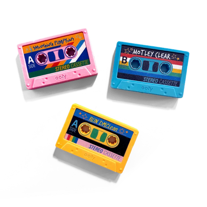 Ooly Markers, Pens, Brushes & Crayons Rewind Cassette Erasers - Retro
