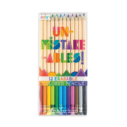 Ooly Markers, Pens, Brushes & Crayons UnMistakeAbles Erasable Colored Pencils (Set of 12)