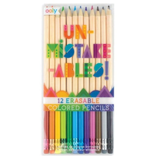 Ooly Markers, Pens, Brushes & Crayons UnMistakeAbles Erasable Colored Pencils (Set of 12)