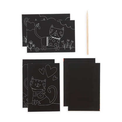 Ooly Scratch Arts & Crafts Default Scratch & Scribble Mini - Cutie Cats