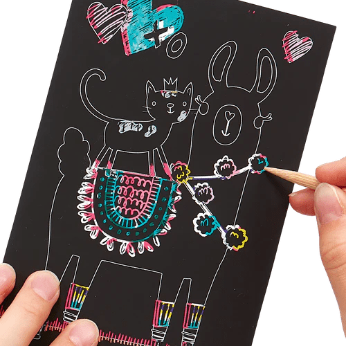 Ooly Scratch Arts & Crafts Default Scratch & Scribble Mini - Funtastic Friends
