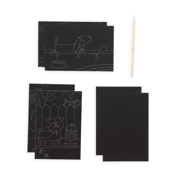 Ooly Scratch Arts & Crafts Default Scratch & Scribble Mini - Playful Pups