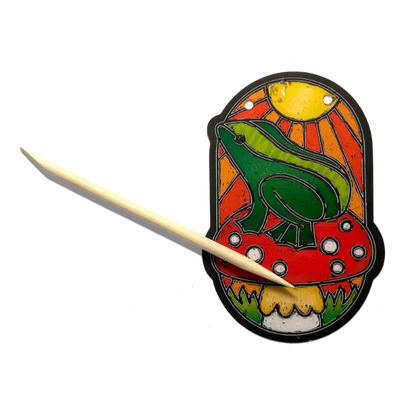 Ooly Scratch Arts & Crafts Scratch & Scribble Mini Window Kit Garden