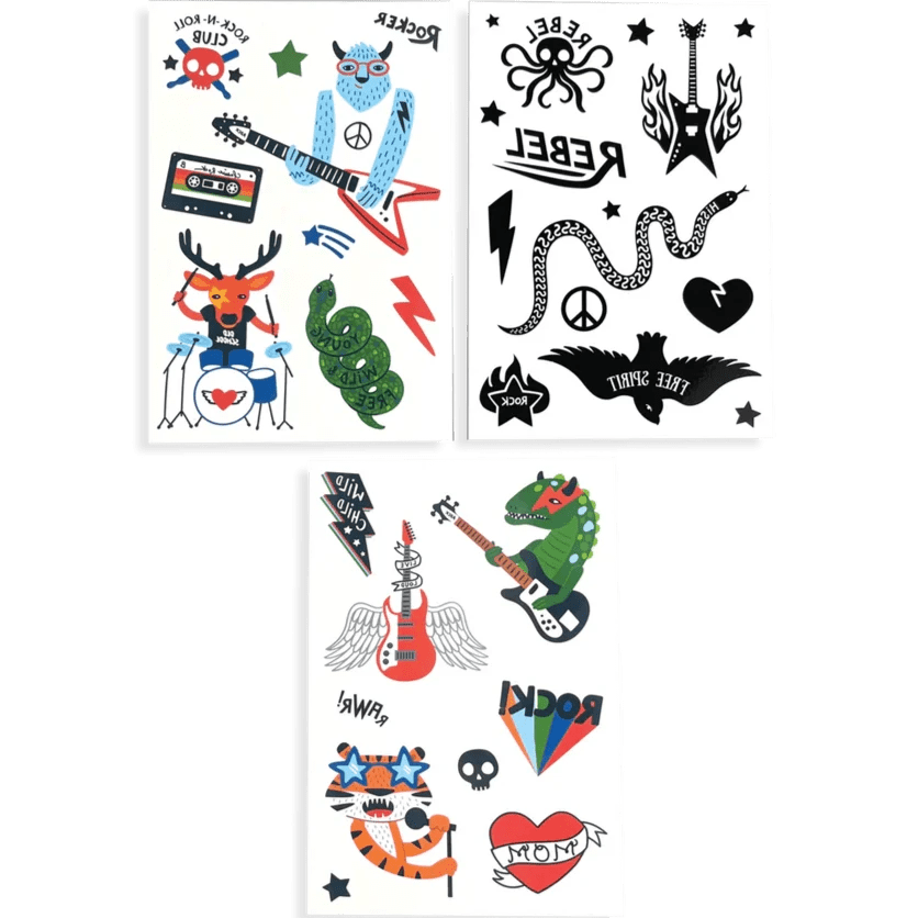 Ooly Temporary Tattoos Default Mini Tattoo Palooza Temporary Tattoos - I Wanna Rock!