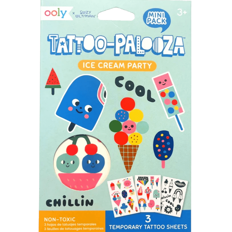 Ooly Temporary Tattoos Default Mini Tattoo Palooza Temporary Tattoos - Ice Cream Party