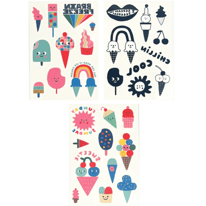 Ooly Temporary Tattoos Default Mini Tattoo Palooza Temporary Tattoos - Ice Cream Party