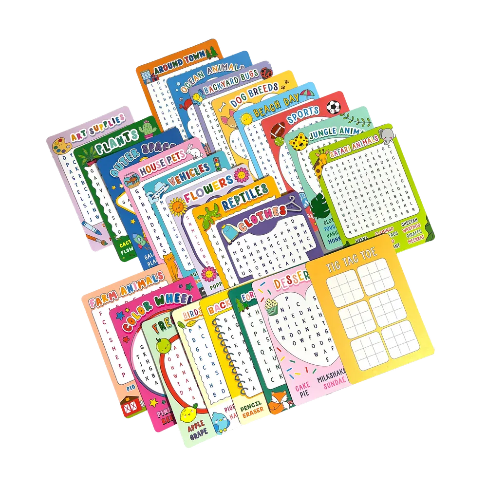 Ooly Travel Games Word Search Activity Cards