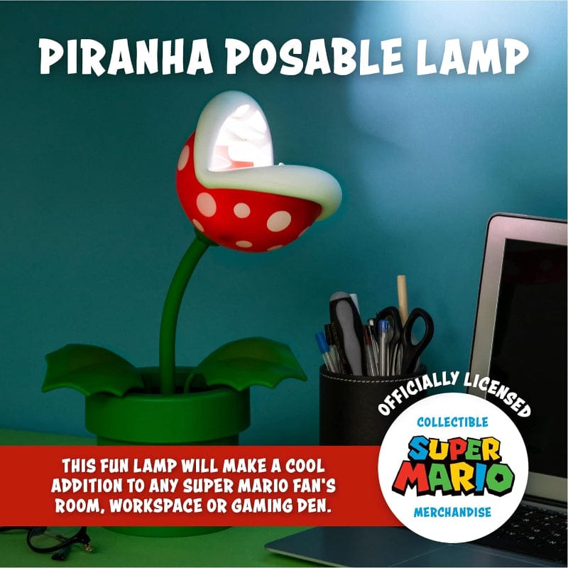 Paladone Decor Super Mario Mini Piranha Plant Posable Lamp