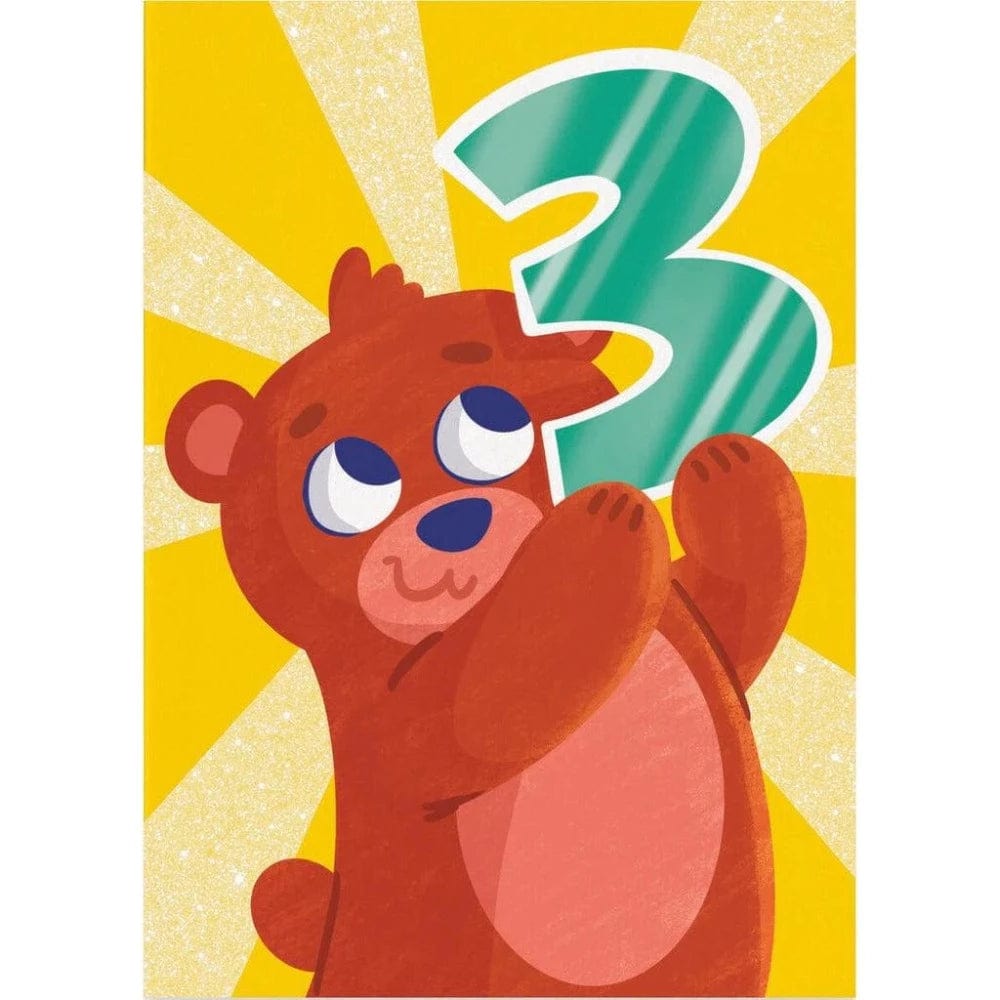 Peaceable Kingdom Gift Enclosure Cards 3 Year Old Bear Birthday Card