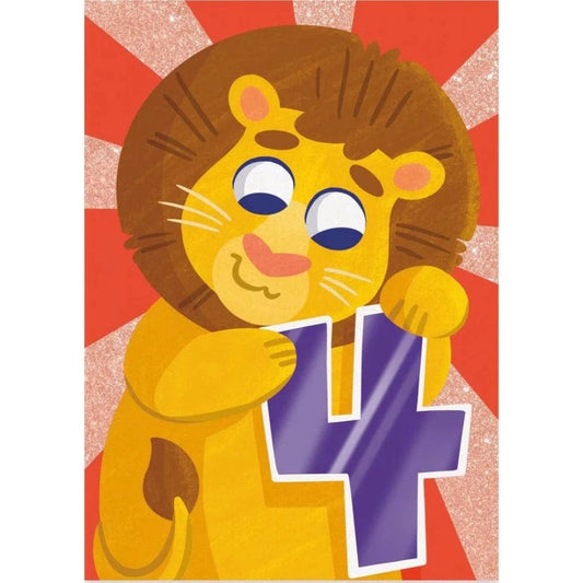 Peaceable Kingdom Gift Enclosure Cards 4 Year Old Lion Birthday Card