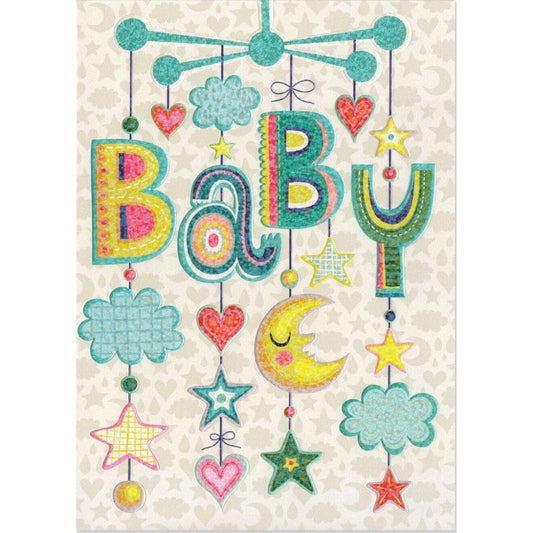 Peaceable Kingdom Gift Enclosure Cards Baby Mobile Embossed Foil Card