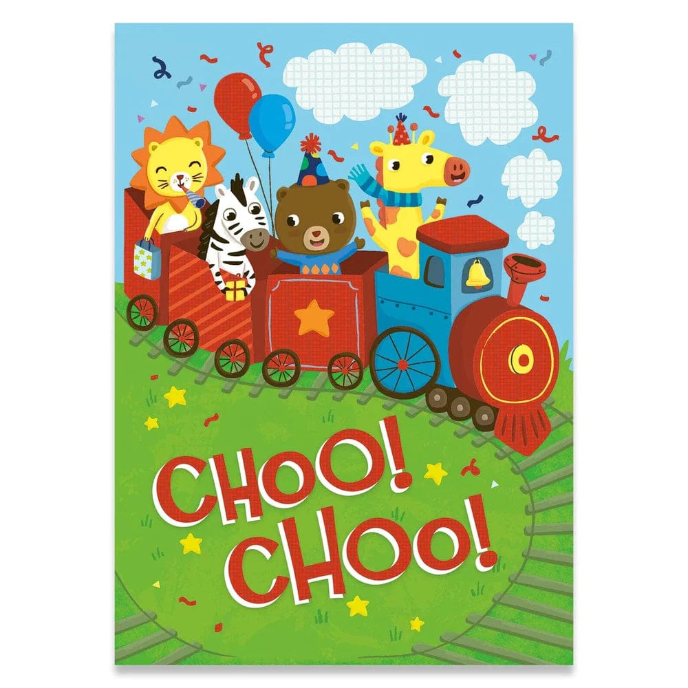 Peaceable Kingdom Gift Enclosure Cards Choo Choo Train Foil Card
