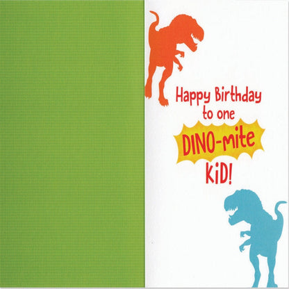 Peaceable Kingdom Gift Enclosure Cards Dinosaur High Five Birthday Card