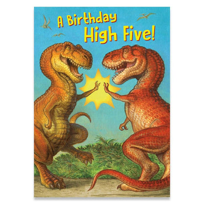 Peaceable Kingdom Gift Enclosure Cards Dinosaur High Five Birthday Card