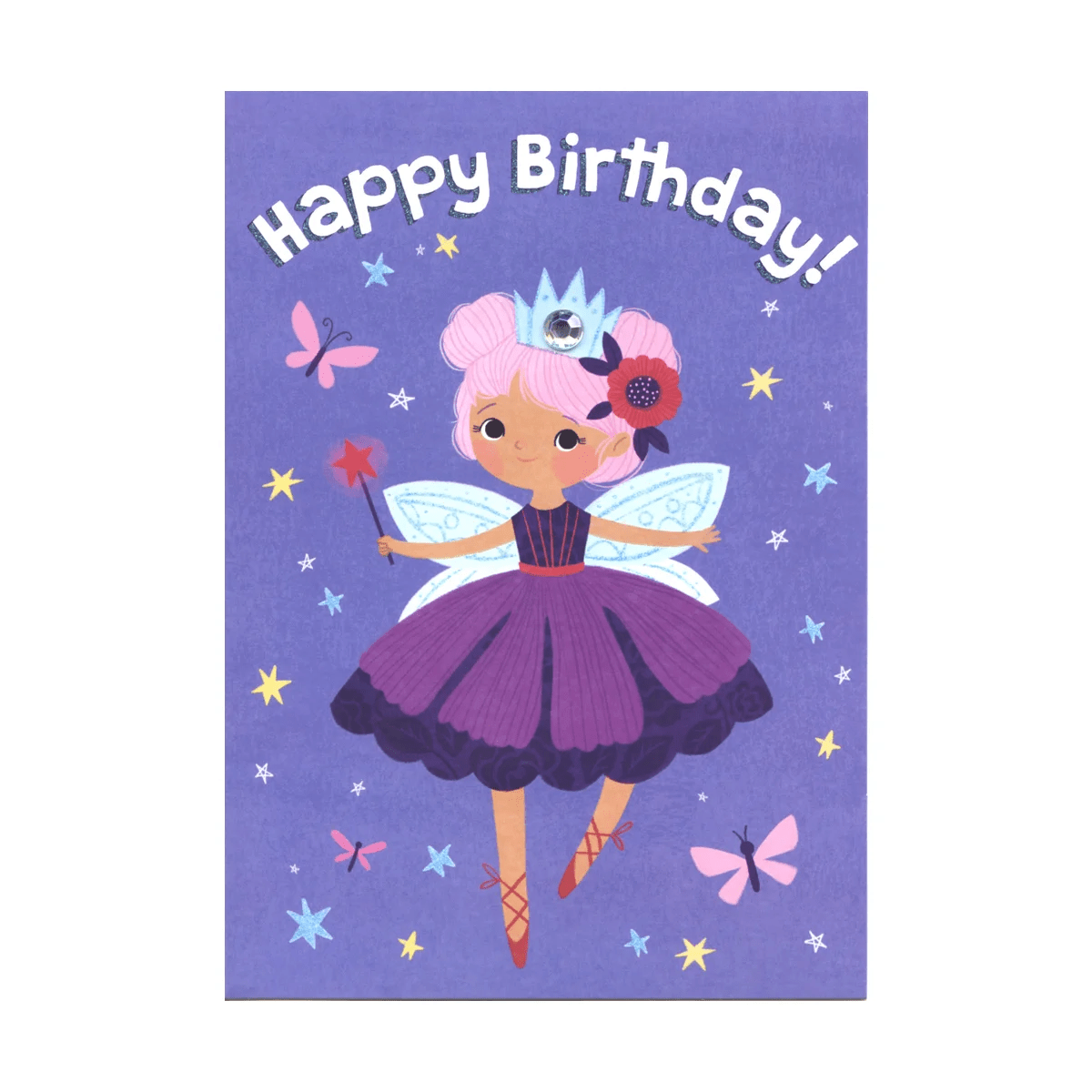 Peaceable Kingdom Gift Enclosure Cards Fairy With Jewel Crown Birthday Card