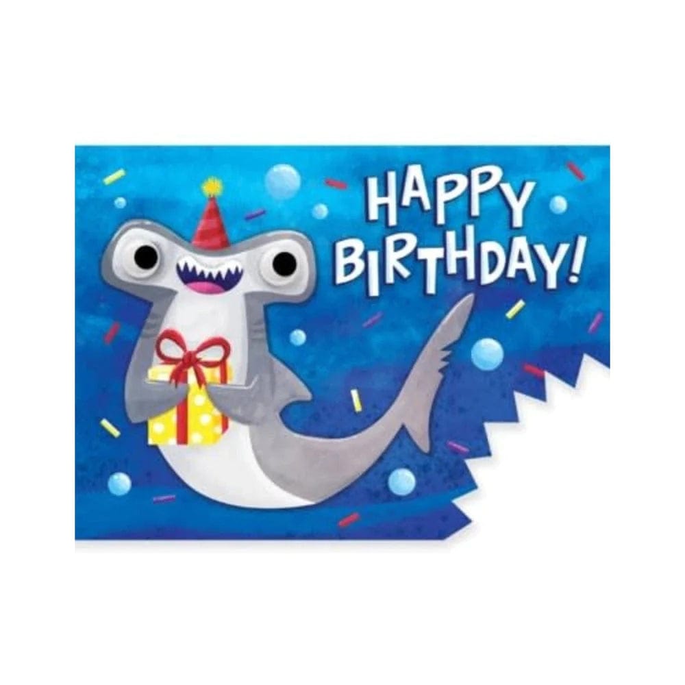 Peaceable Kingdom Gift Enclosure Cards Shark Googly Eye Birthday Card
