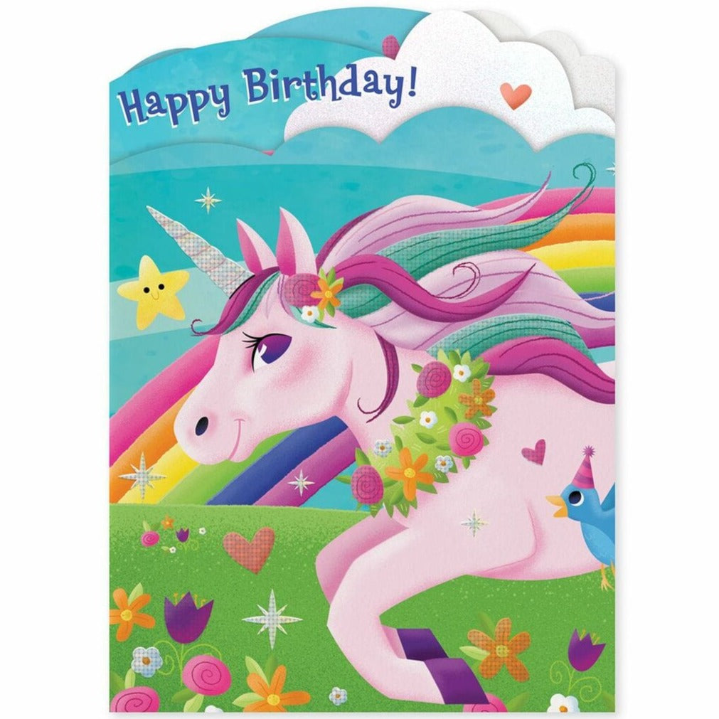 Peaceable Kingdom Gift Enclosure Cards Unicorn Tri-Fold Card