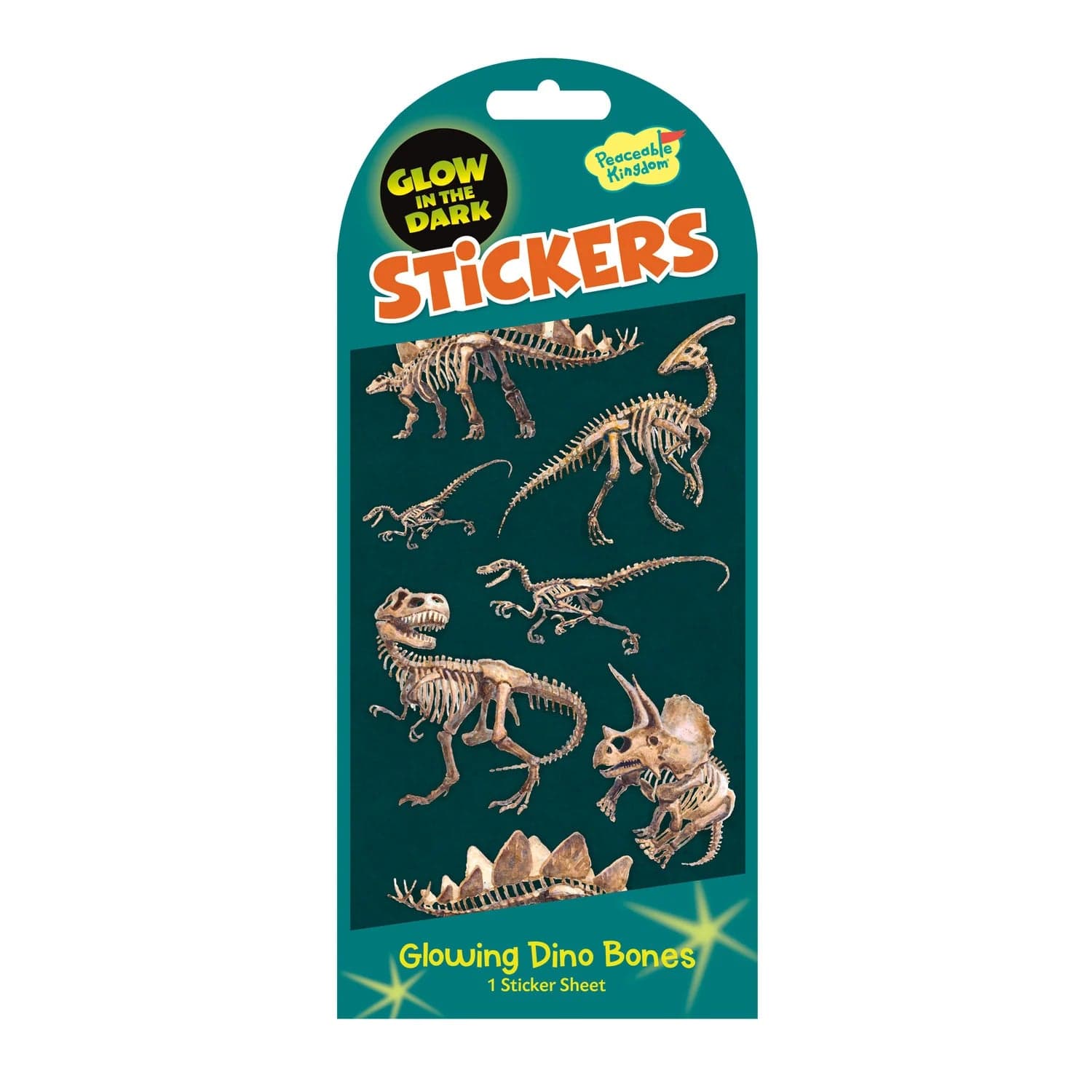 Peaceable Kingdom Glow In The Dark Stickers Default Dino Bones Glow In The Dark Stickers