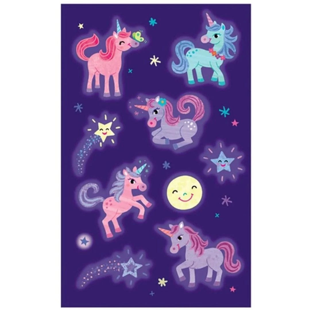 Peaceable Kingdom Glow In The Dark Stickers Glow In The Dark Stickers - Glowing Unicorns