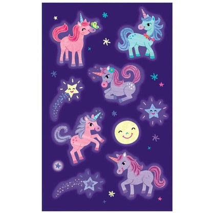 Peaceable Kingdom Glow In The Dark Stickers Glow In The Dark Stickers - Glowing Unicorns