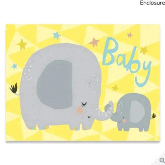 Peaceable Kingdom Mini Gift Enclosure Cards Elephant Baby Gift Enclosure