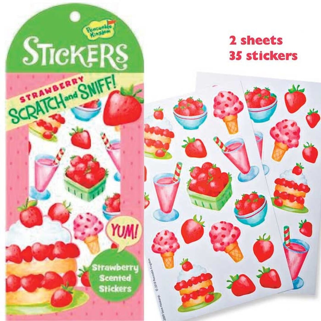 Peaceable Kingdom Scented Stickers Strawberry Sweets Scratch and Sniff Stickers