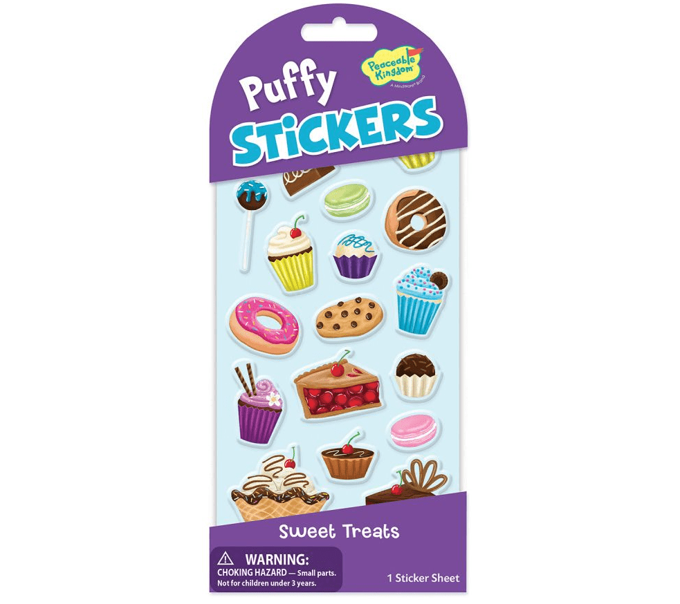 Peaceable Kingdom Stickers Sweet Treats Puffy Stickers
