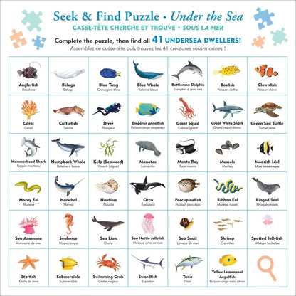 Peter Pauper Press 100 Piece Puzzles Under the Sea Seek & Find 100 Piece Puzzle