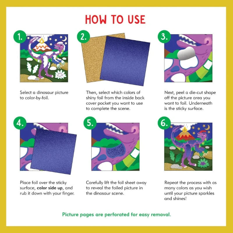 Peter Pauper Press Coloring & Painting Books Color-By-Foil Sticker Book - Dinosaurs