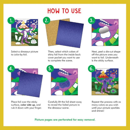 Peter Pauper Press Coloring & Painting Books Color-By-Foil Sticker Book - Dinosaurs
