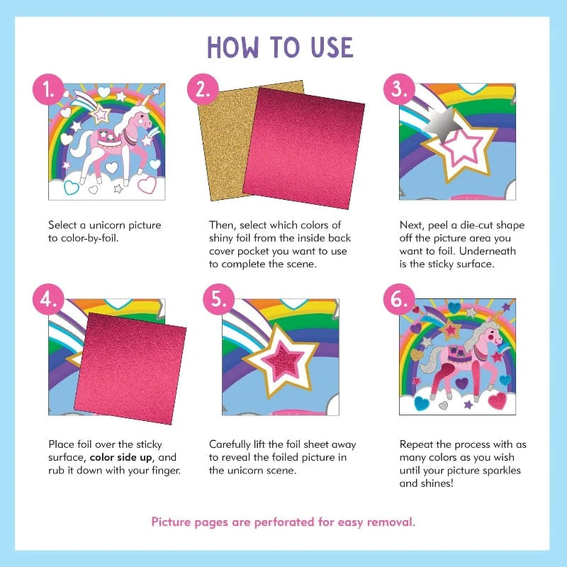 Peter Pauper Press Coloring & Painting Books Color-By-Foil Sticker Book - Unicorns