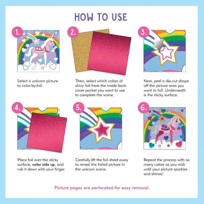 Peter Pauper Press Coloring & Painting Books Color-By-Foil Sticker Book - Unicorns