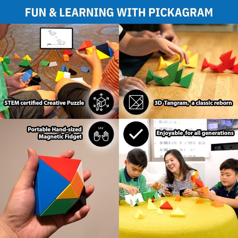 Pickagram Magnetic Puzzle Default Pickagram Magnetic 3D Art Puzzle: Black (UPC)