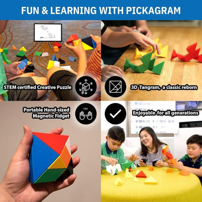 Pickagram Magnetic Puzzle Default Pickagram Magnetic 3D Art Puzzle: Black (UPC)