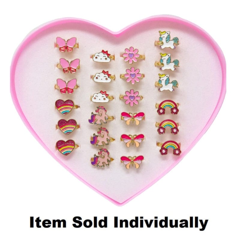 Pink Poppy Dress Up Accessories Rainbow Fantasy Sparkle Ring (Assorted Styles)