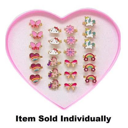 Pink Poppy Dress Up Accessories Rainbow Fantasy Sparkle Ring (Assorted Styles)
