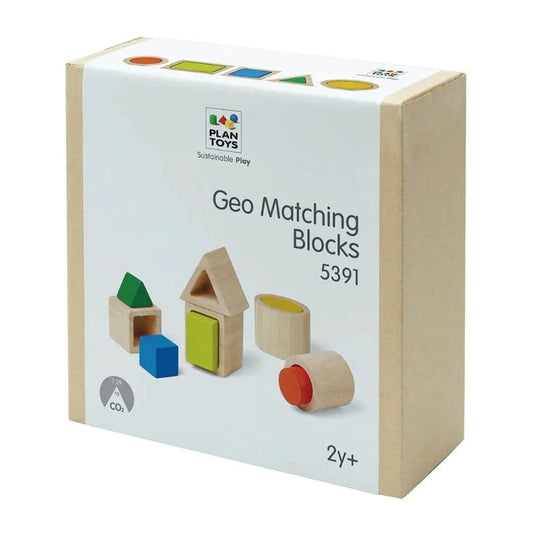 Plan Toys Educational Play Geo Matching Blocks