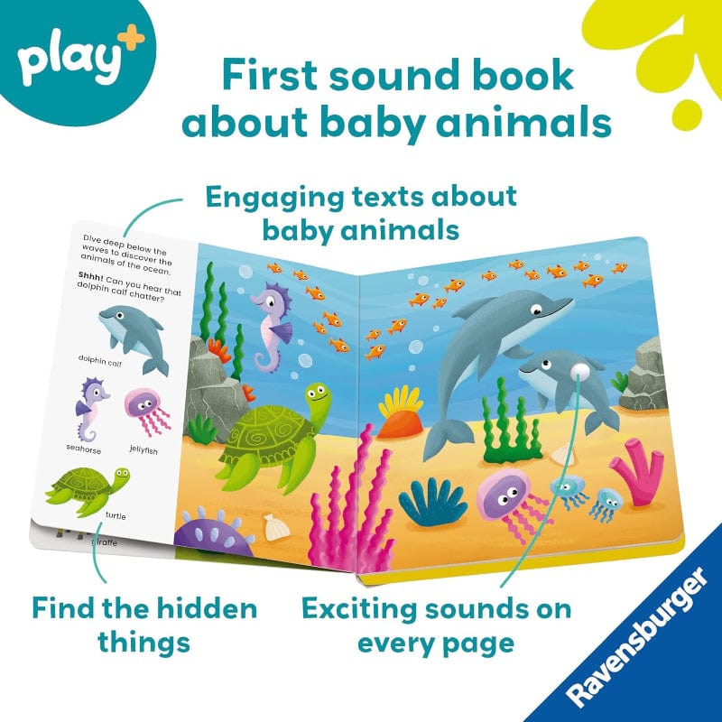 Play+ Books with Sound Shh… Who's There? Baby Animals
