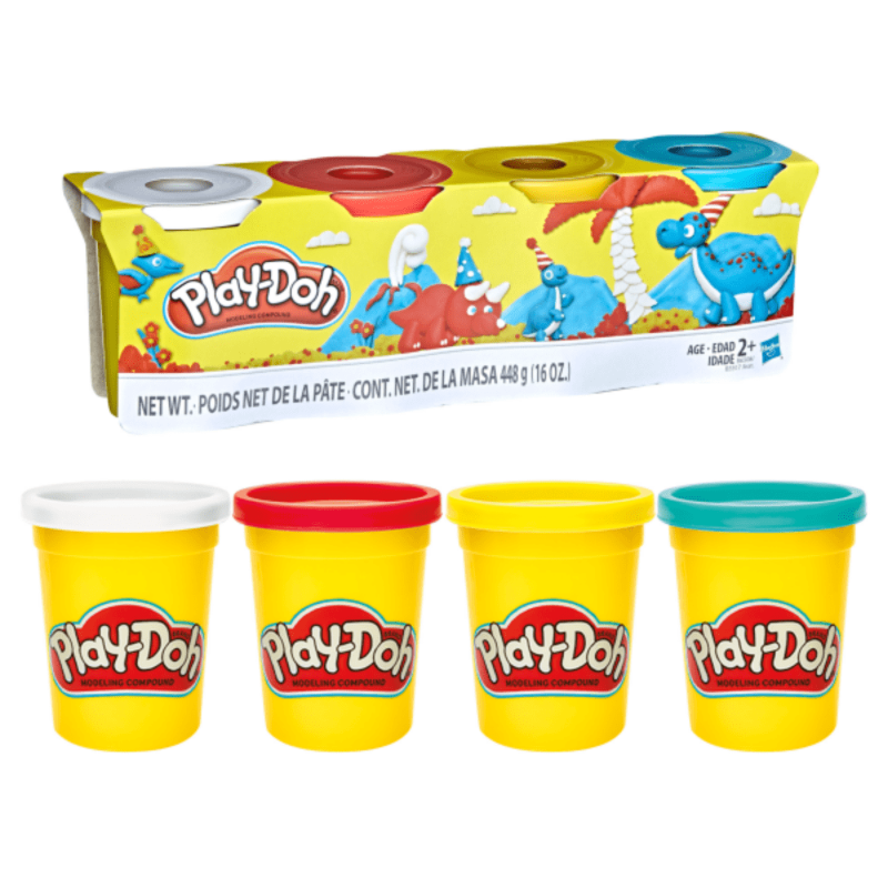 Play-Doh Clay Arts & Crafts Play Doh Classic 4 Pack (Assorted Styles)