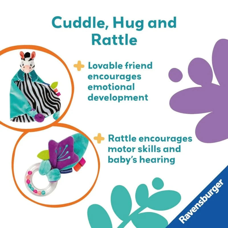 Play+ Infant Sensory Toys My First Snuggle Friend: Zebra