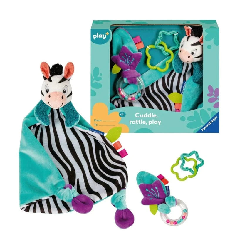 Play+ Infant Sensory Toys My First Snuggle Friend: Zebra