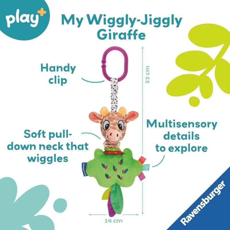 Play+ Infant Sensory Toys Pull & Wiggle Giraffe