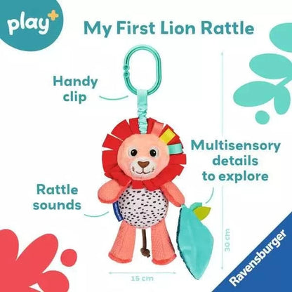 Play+ Infant Sensory Toys Shake & Rattle Lion