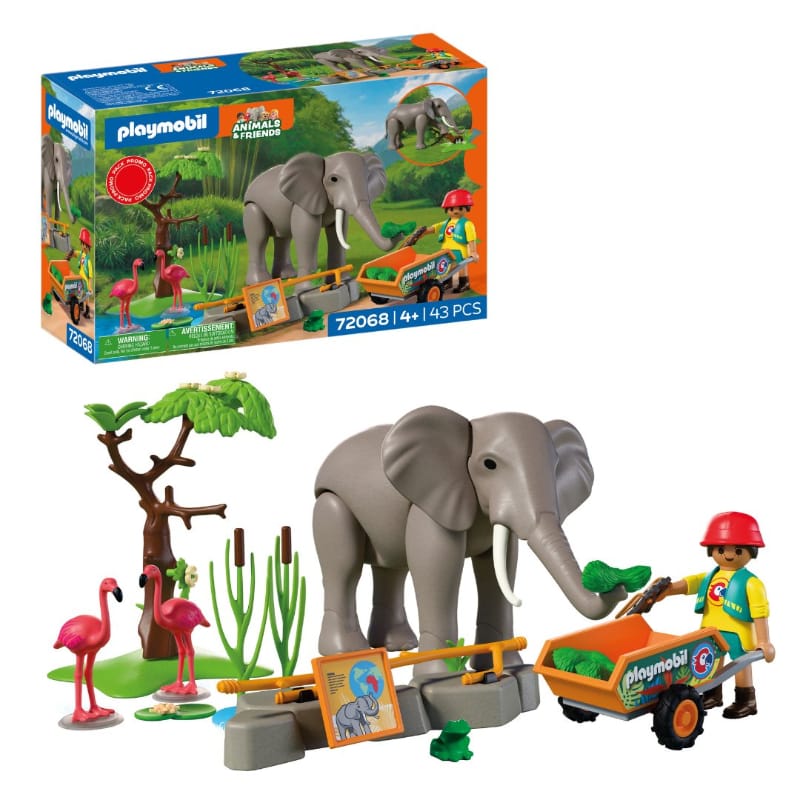 Playmobil Playmobil Animal & Friends 72068 Elephant with Zookeeper
