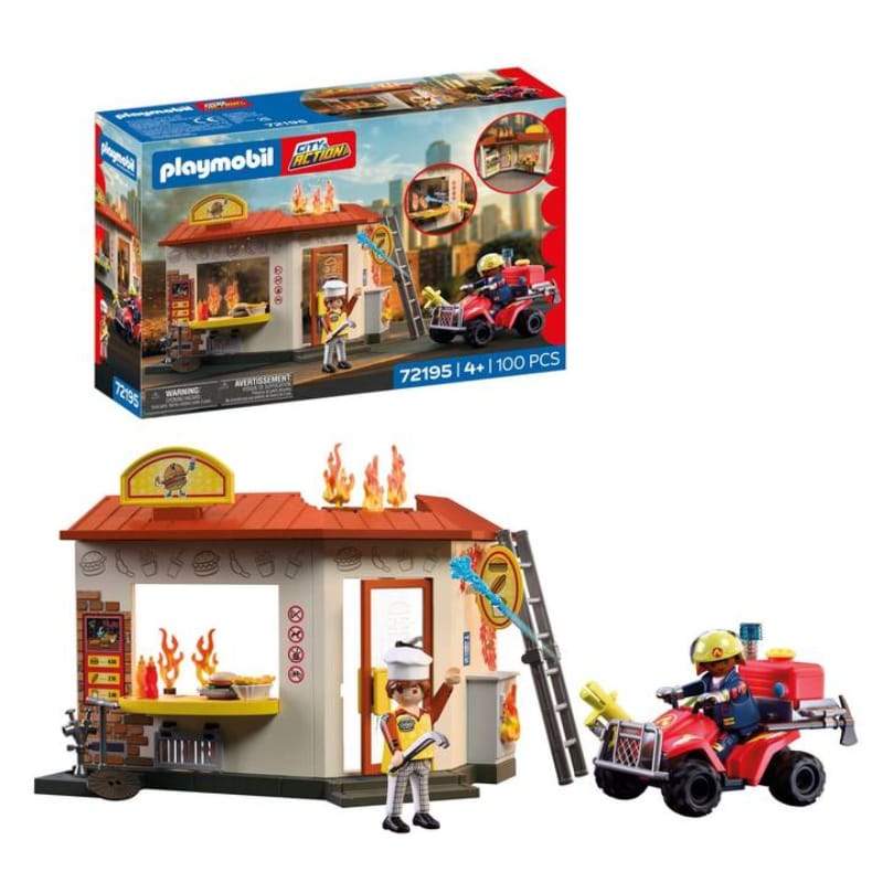 Playmobil Playmobil City Action 72195 Fire Quad with Burger Shop